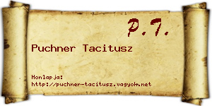 Puchner Tacitusz névjegykártya